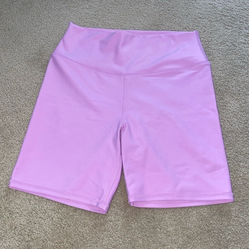 Abercrombie & Fitch YPB High-Rise Pink/Purple Biker Shorts. Size Large. NEW